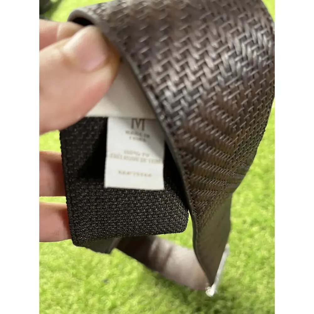 Chico's Brown Woven Belt with Silver Buckle Size Medium